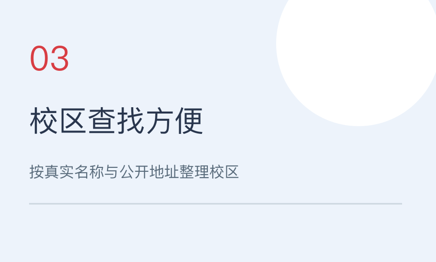 校区查找方便